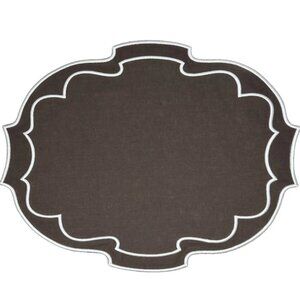 Elegant Linen Set – Cocoa Brown | 8-Piece Bundle (4 Placemats + 4 Napkins)